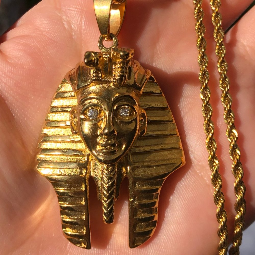 14 k gold finish s.s necklace